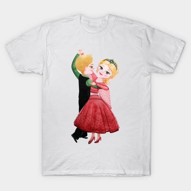 boy and girl dancing T-Shirt by tetiana12.art
